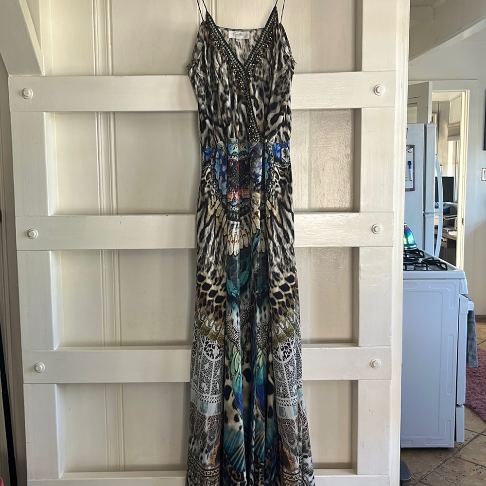 Camilla Maxi Wrap Dress Stunning Animal Print